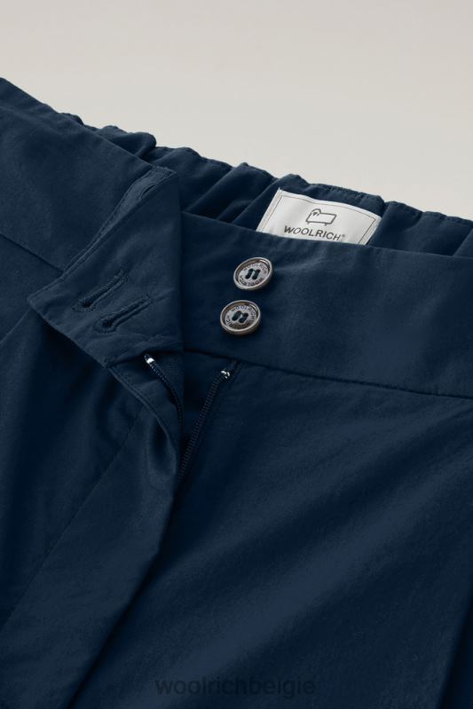 korte broek van puur katoenpopeline 1 Woolrich vrouwen 8TTN010 Melton blauw kleding