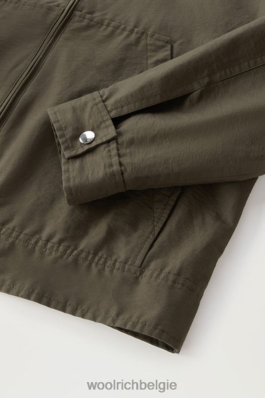 kreeftenjack van lichte eco ramar met capuchon Woolrich Heren 8TTN0482 donkergroen kleding