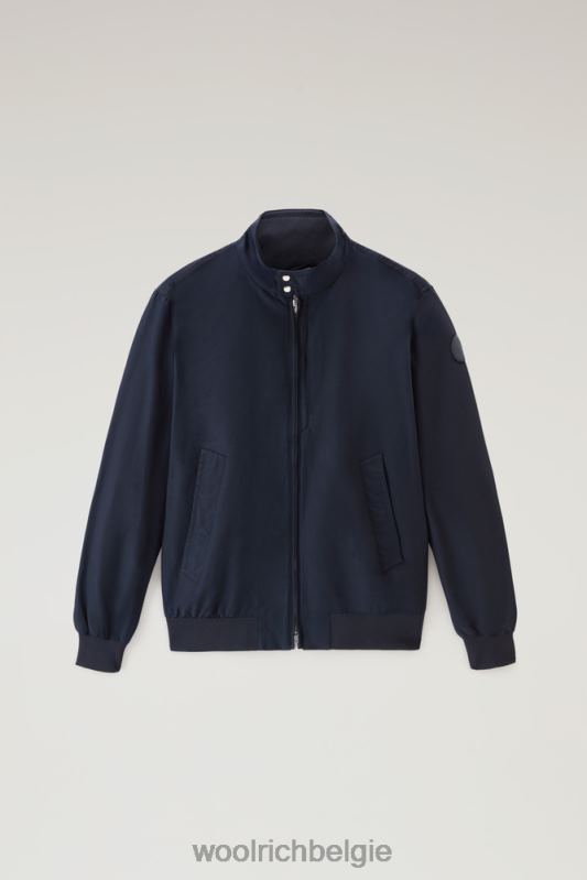 kruiserbommenwerper in lichte eco-ramar Woolrich Heren 8TTN0409 Melton blauw kleding