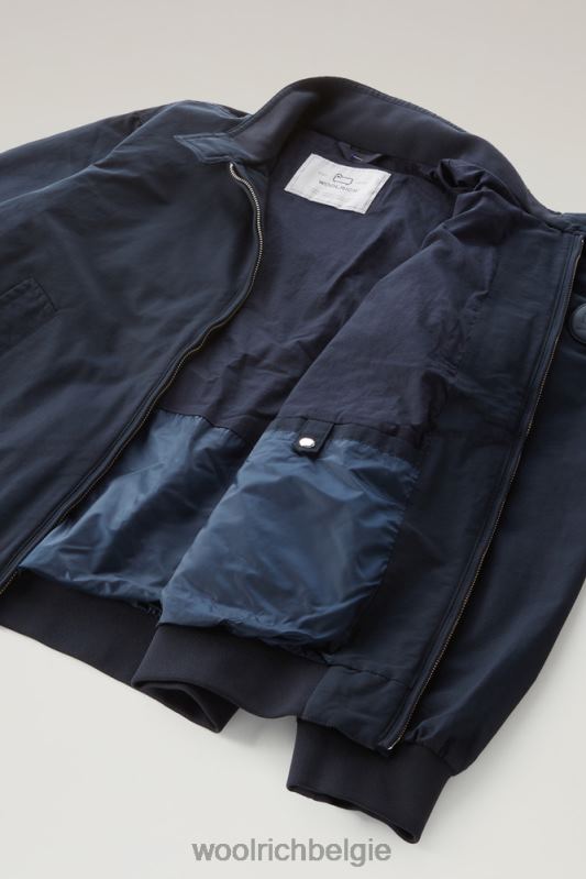 kruiserbommenwerper in lichte eco-ramar Woolrich Heren 8TTN0409 Melton blauw kleding