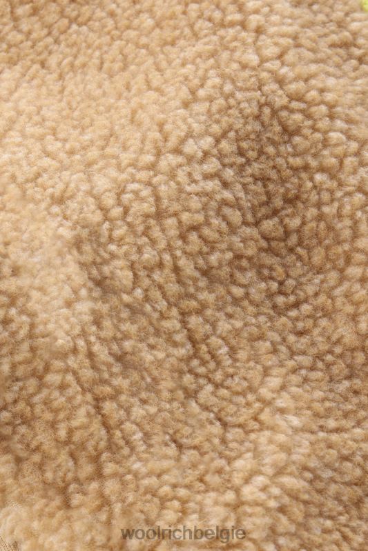 krullend fleecejack met volledige ritssluiting Woolrich Heren 8TTN0696 goud kaki kleding