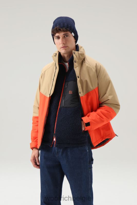 krullend fleecejack met volledige ritssluiting Woolrich Heren 8TTN0755 Melton blauw kleding
