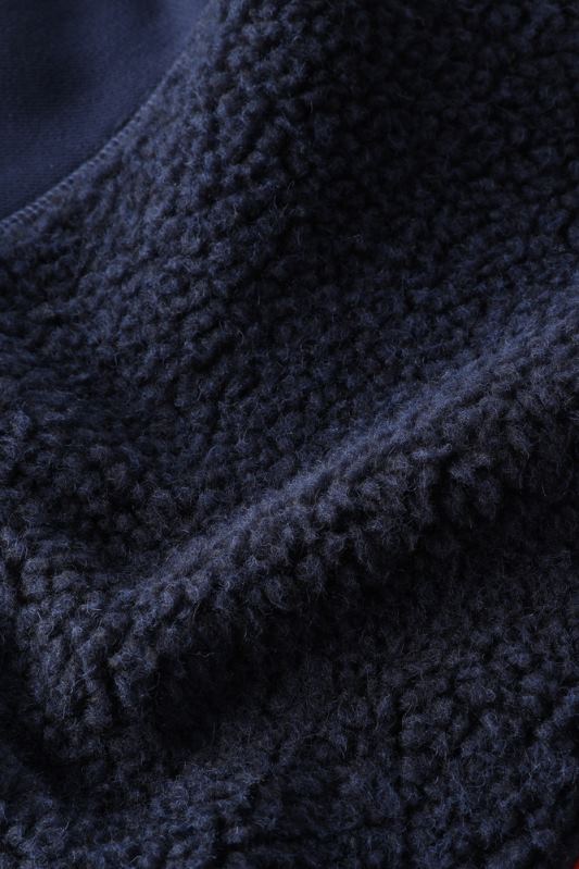 krullend fleecejack met volledige ritssluiting Woolrich Heren 8TTN0755 Melton blauw kleding