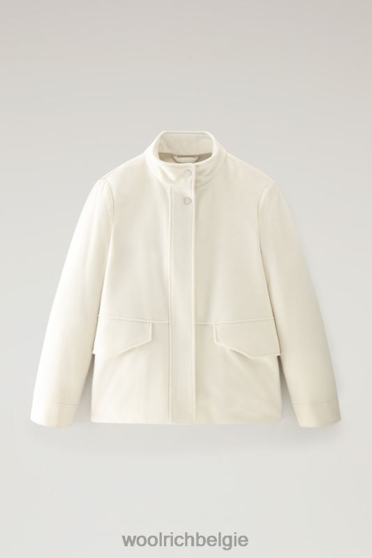 kuna-jasje van een mix van wol en kasjmier Woolrich vrouwen 8TTN0217 melkachtige crème kleding