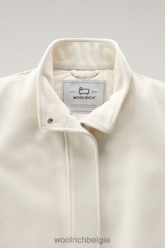 kuna-jasje van een mix van wol en kasjmier Woolrich vrouwen 8TTN0217 melkachtige crème kleding