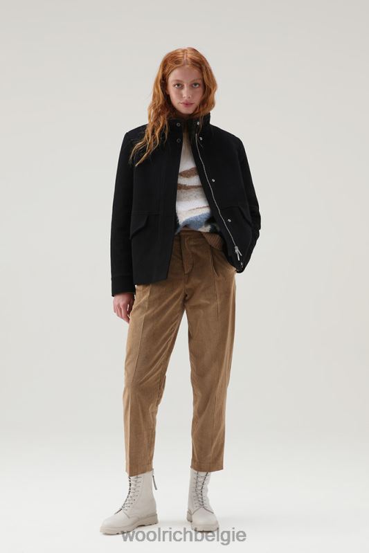 kuna-jasje van een mix van wol en kasjmier Woolrich vrouwen 8TTN0243 zwart kleding