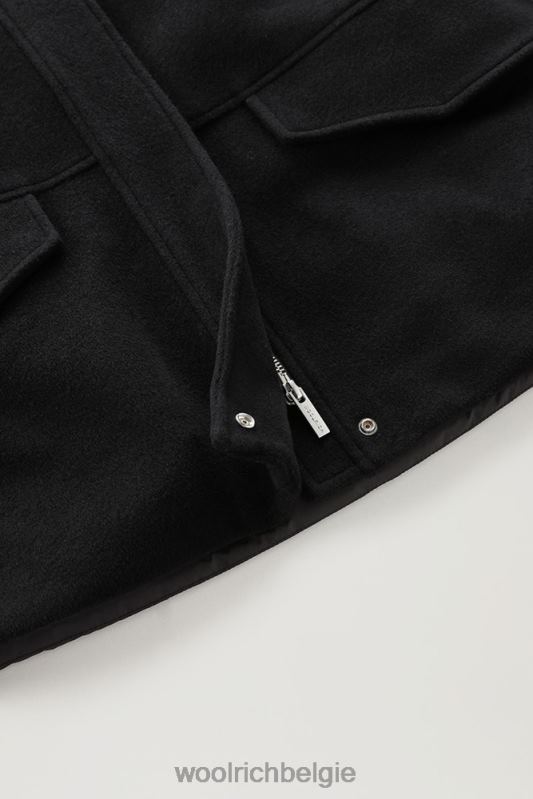 kuna-jasje van een mix van wol en kasjmier Woolrich vrouwen 8TTN0243 zwart kleding