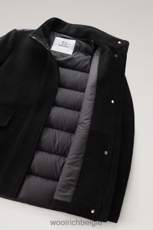 kuna-jasje van een mix van wol en kasjmier Woolrich vrouwen 8TTN0243 zwart kleding