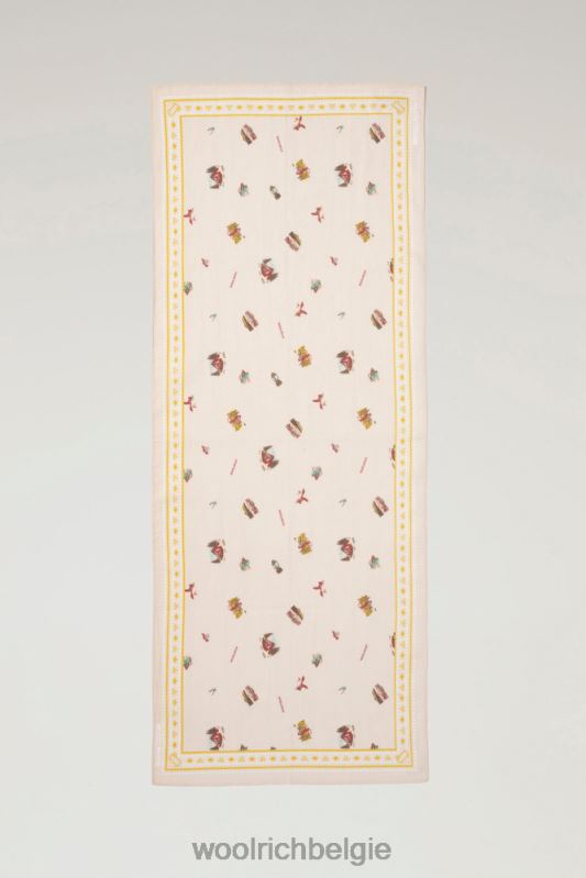 lange bandana van puur katoen Woolrich Heren 8TTN0544 beige accessoires