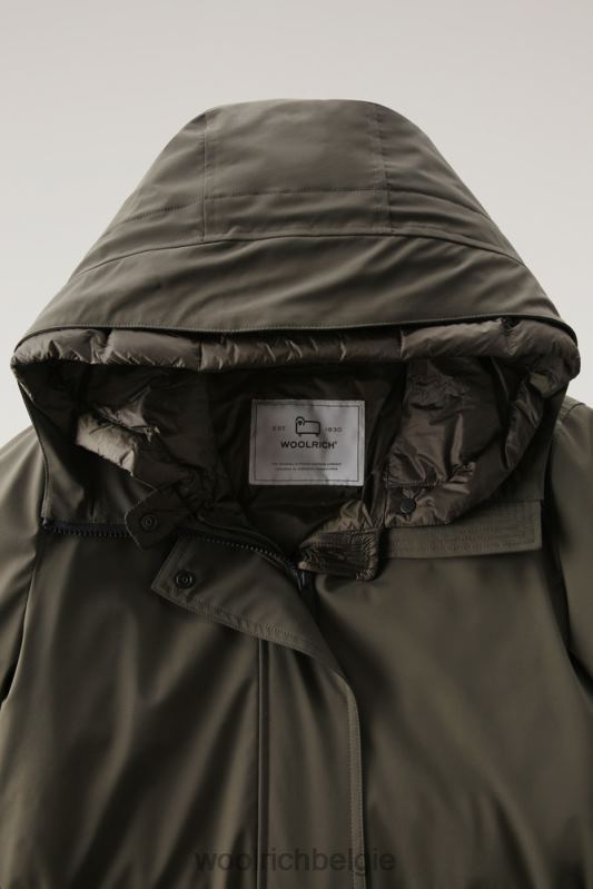 lange militaire 3-in-1 parka Woolrich vrouwen 8TTN0297 donkergroen kleding