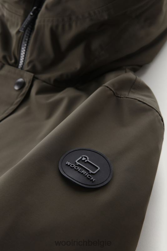 lange militaire 3-in-1 parka Woolrich vrouwen 8TTN0297 donkergroen kleding