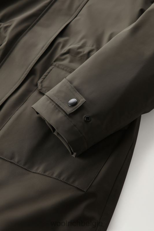 lange militaire 3-in-1 parka Woolrich vrouwen 8TTN0297 donkergroen kleding