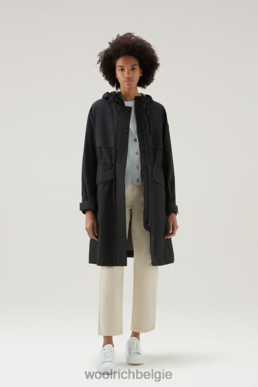 lange parka met capuchon van gore-tex infinium Woolrich vrouwen 8TTN057 zwart kleding