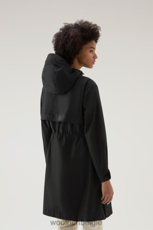 lange parka met capuchon van gore-tex infinium Woolrich vrouwen 8TTN057 zwart kleding