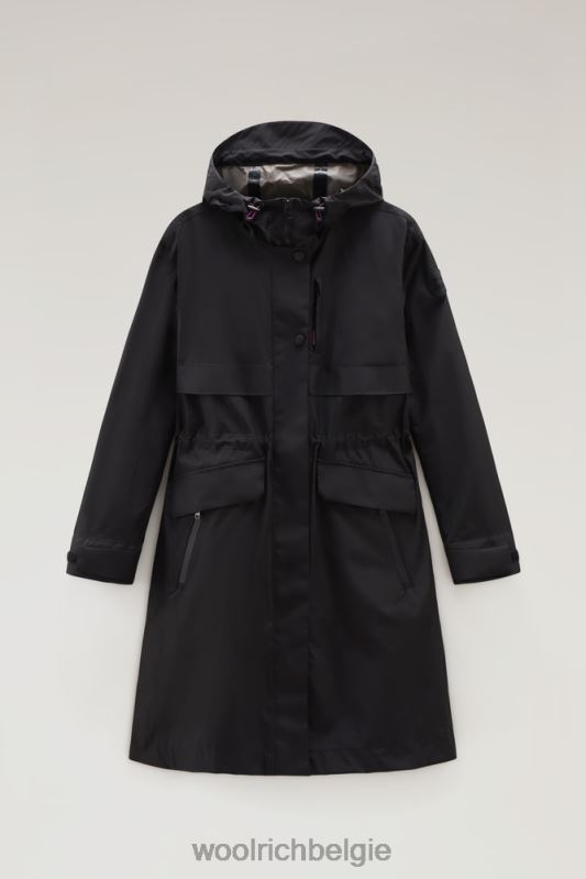 lange parka met capuchon van gore-tex infinium Woolrich vrouwen 8TTN057 zwart kleding