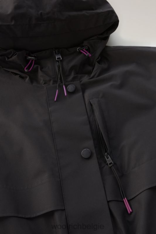 lange parka met capuchon van gore-tex infinium Woolrich vrouwen 8TTN057 zwart kleding