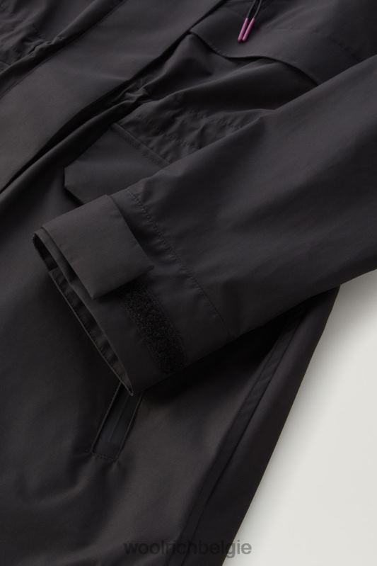lange parka met capuchon van gore-tex infinium Woolrich vrouwen 8TTN057 zwart kleding