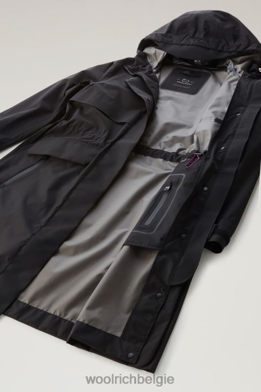 lange parka met capuchon van gore-tex infinium Woolrich vrouwen 8TTN057 zwart kleding