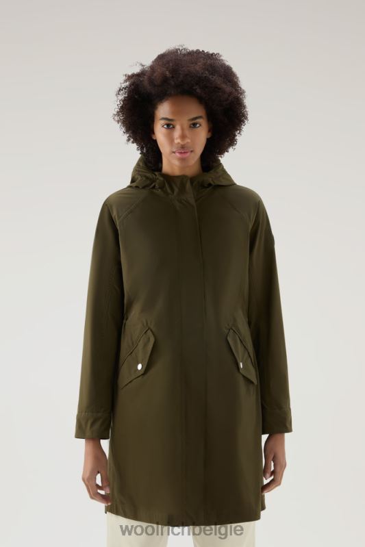 lange zomerparka met urban touch Woolrich vrouwen 8TTN041 donkergroen kleding