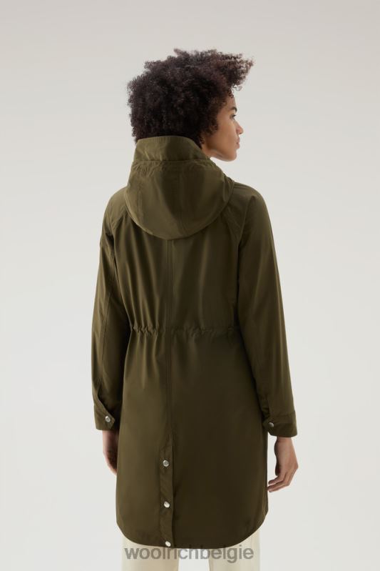 lange zomerparka met urban touch Woolrich vrouwen 8TTN041 donkergroen kleding