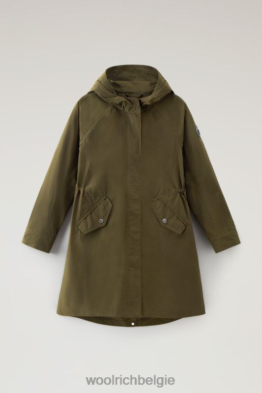 lange zomerparka met urban touch Woolrich vrouwen 8TTN041 donkergroen kleding