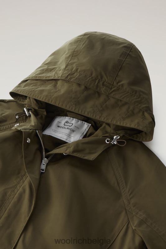 lange zomerparka met urban touch Woolrich vrouwen 8TTN041 donkergroen kleding