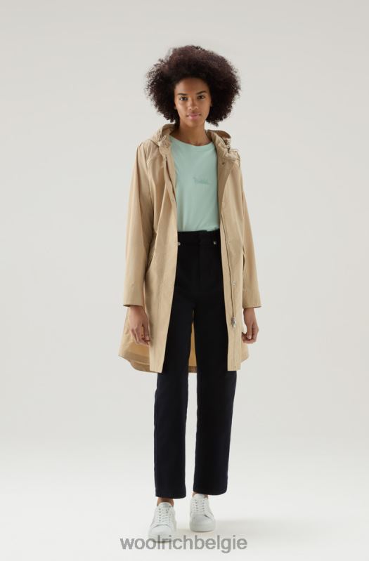 lange zomerparka met urban touch Woolrich vrouwen 8TTN061 veer beige kleding