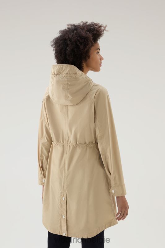 lange zomerparka met urban touch Woolrich vrouwen 8TTN061 veer beige kleding