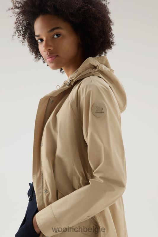 lange zomerparka met urban touch Woolrich vrouwen 8TTN061 veer beige kleding
