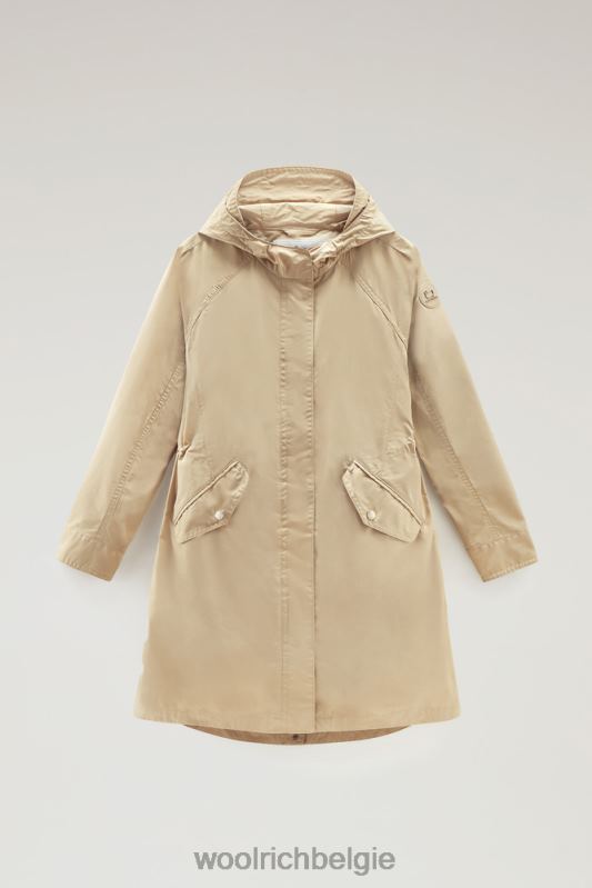 lange zomerparka met urban touch Woolrich vrouwen 8TTN061 veer beige kleding