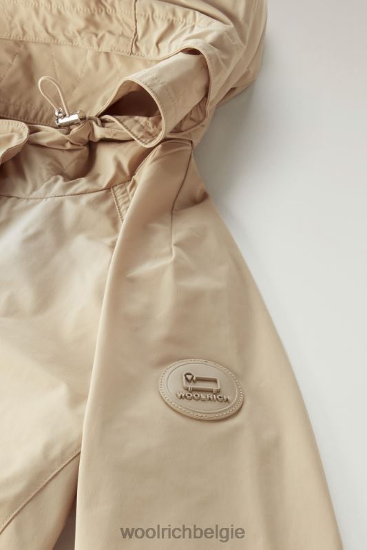 lange zomerparka met urban touch Woolrich vrouwen 8TTN061 veer beige kleding