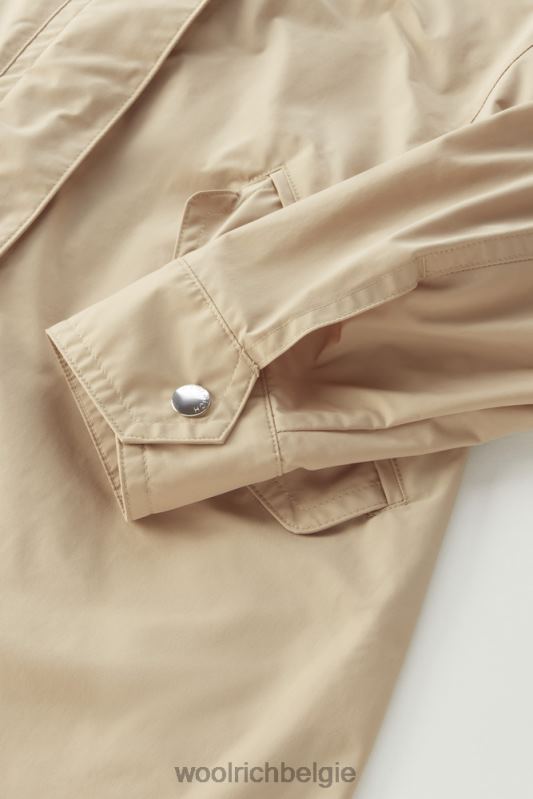 lange zomerparka met urban touch Woolrich vrouwen 8TTN061 veer beige kleding