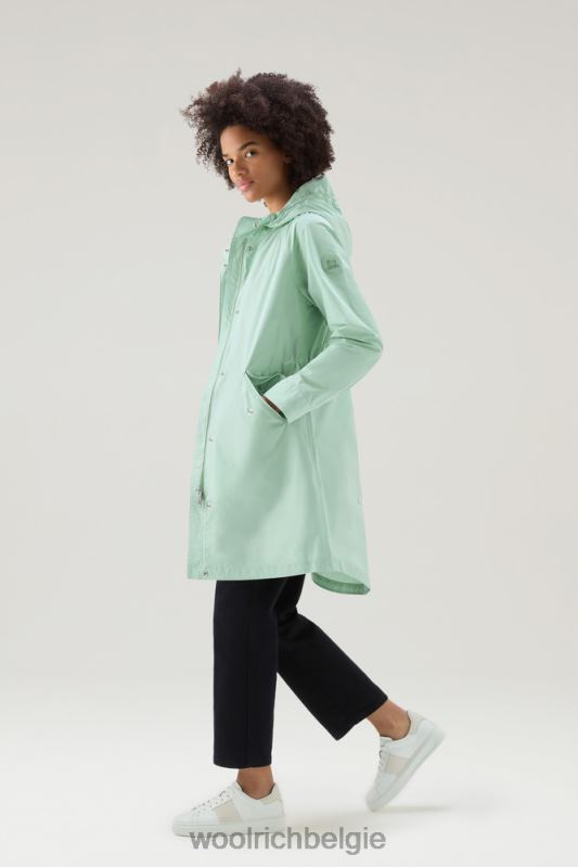 lange zomerparka met urban touch Woolrich vrouwen 8TTN065 haven groen kleding