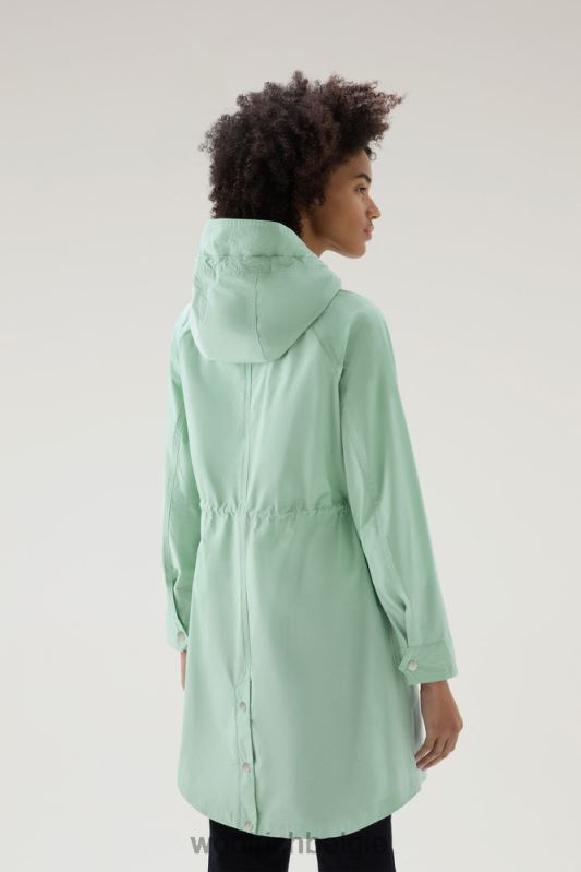lange zomerparka met urban touch Woolrich vrouwen 8TTN065 haven groen kleding