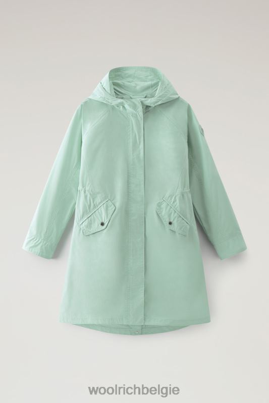 lange zomerparka met urban touch Woolrich vrouwen 8TTN065 haven groen kleding