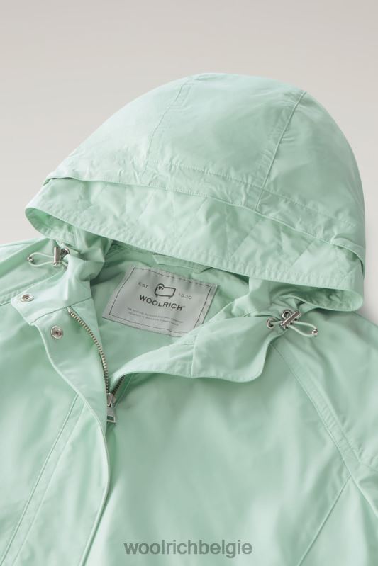 lange zomerparka met urban touch Woolrich vrouwen 8TTN065 haven groen kleding
