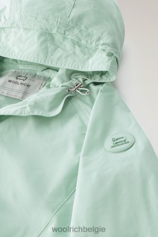 lange zomerparka met urban touch Woolrich vrouwen 8TTN065 haven groen kleding