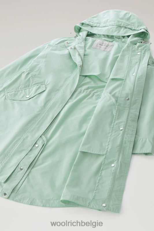 lange zomerparka met urban touch Woolrich vrouwen 8TTN065 haven groen kleding