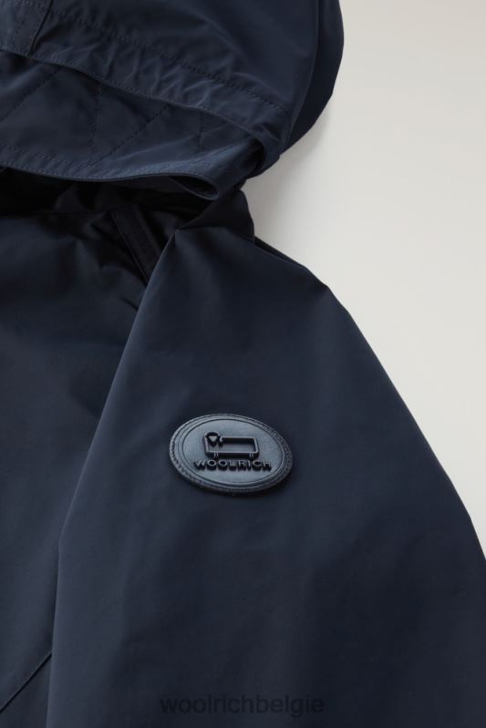 lange zomerparka met urban touch Woolrich vrouwen 8TTN08 Melton blauw kleding