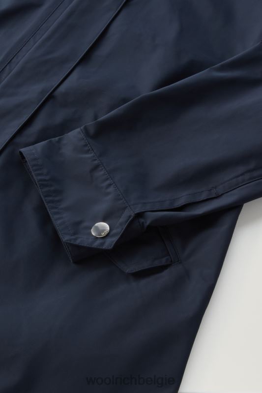 lange zomerparka met urban touch Woolrich vrouwen 8TTN08 Melton blauw kleding