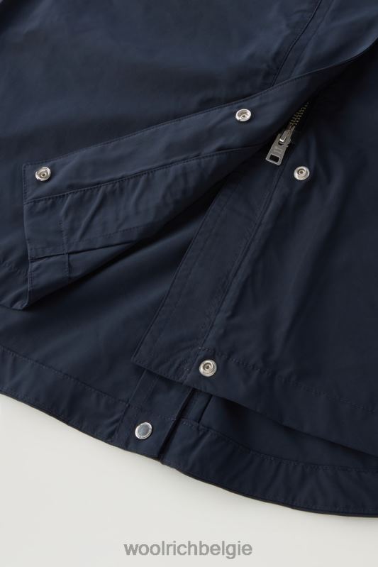 lange zomerparka met urban touch Woolrich vrouwen 8TTN08 Melton blauw kleding