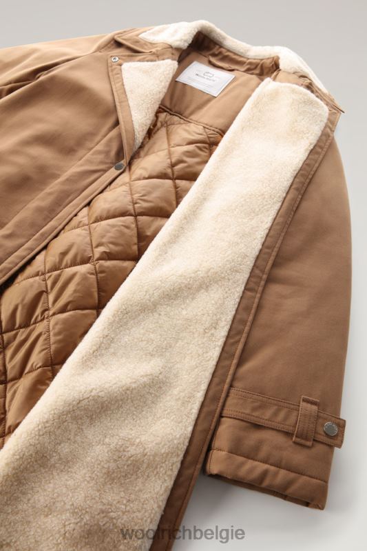 latimore jas met primaloft vulling Woolrich vrouwen 8TTN0228 donkere kameel kleding