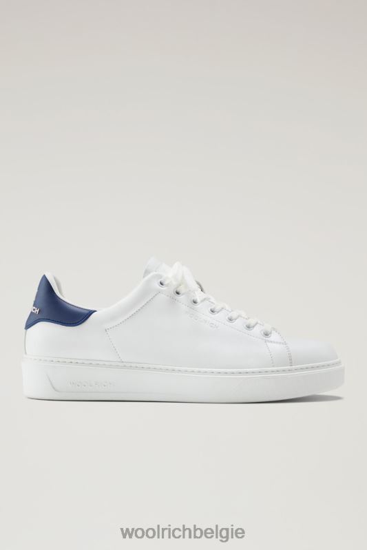 leren klassieke pumps met contrasterende details Woolrich Heren 8TTN0378 wit Blauw schoenen