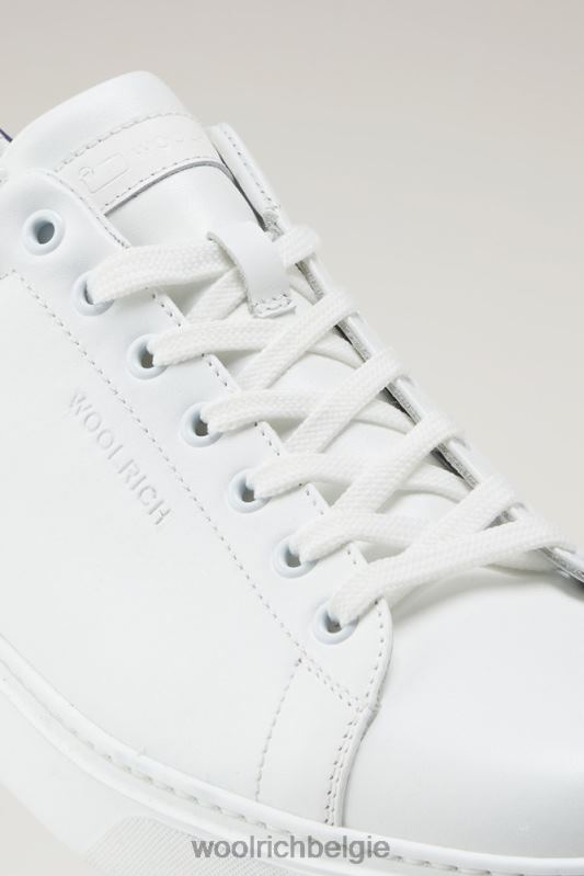 leren klassieke pumps met contrasterende details Woolrich Heren 8TTN0378 wit Blauw schoenen
