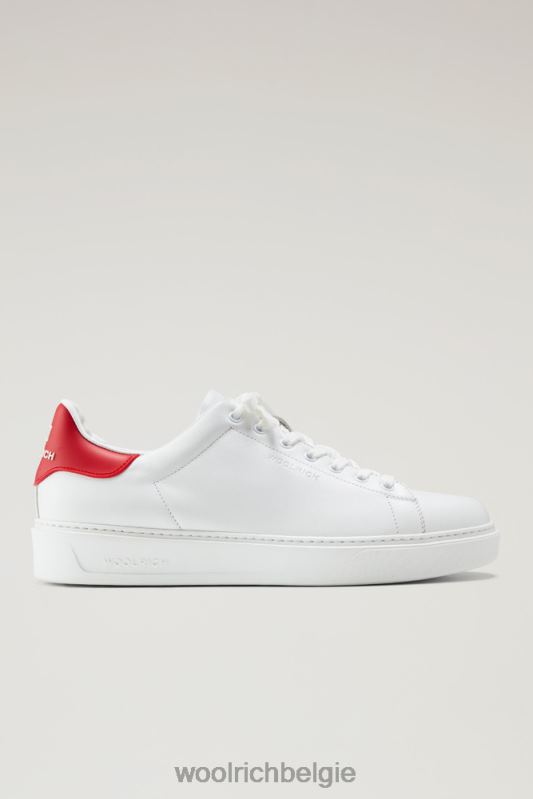 leren klassieke pumps met contrasterende details Woolrich Heren 8TTN0550 wit groen schoenen