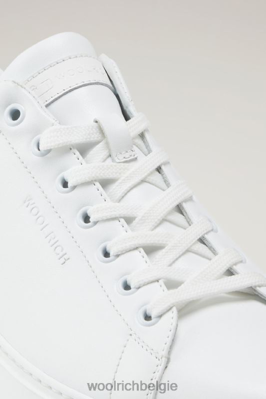 leren klassieke pumps met contrasterende details Woolrich Heren 8TTN0550 wit groen schoenen