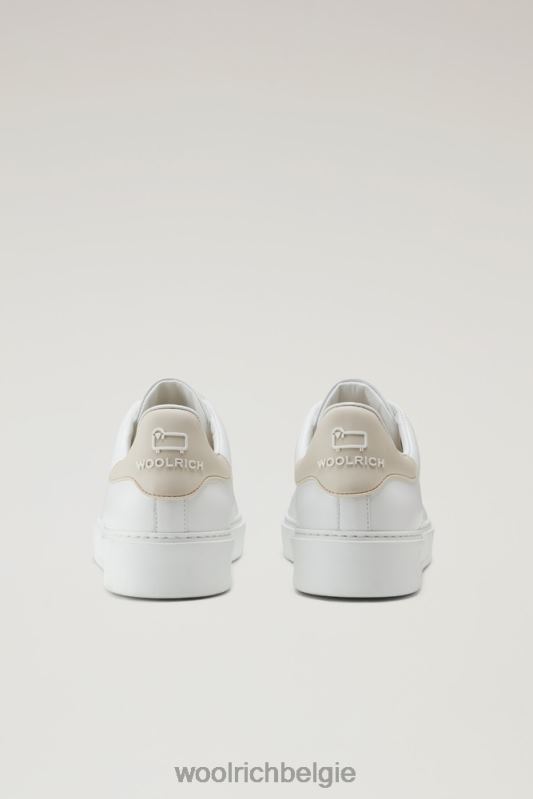 leren klassieke pumps met contrasterende details Woolrich Heren 8TTN0561 witbeige schoenen
