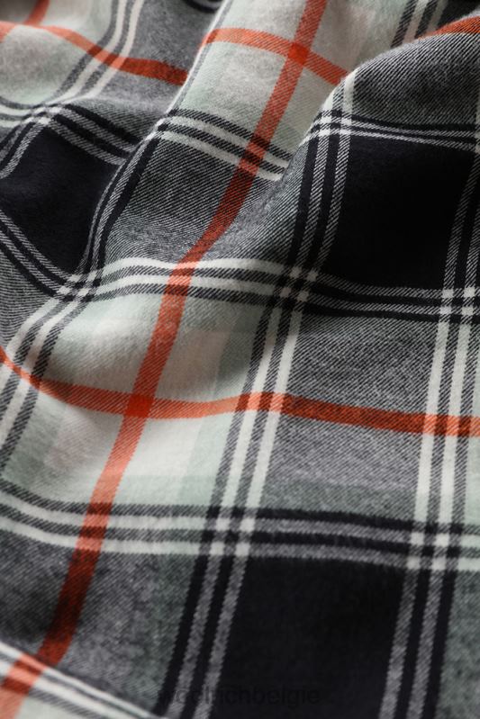 lichte flanellen geruite blouse Woolrich vrouwen 8TTN0229 vlam zwarte ruit kleding
