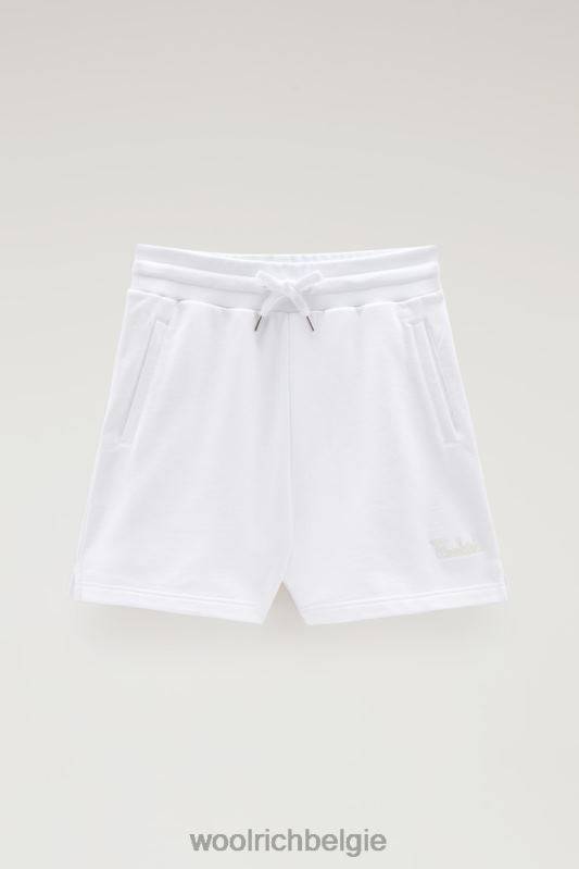 lichte short van puur katoen Woolrich vrouwen 8TTN0111 Helder wit kleding