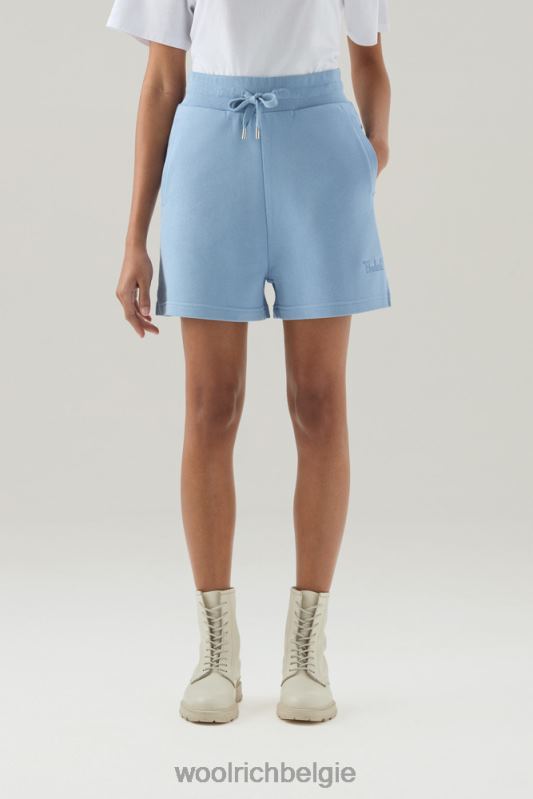 lichte short van puur katoen Woolrich vrouwen 8TTN0146 bleek indigo kleding